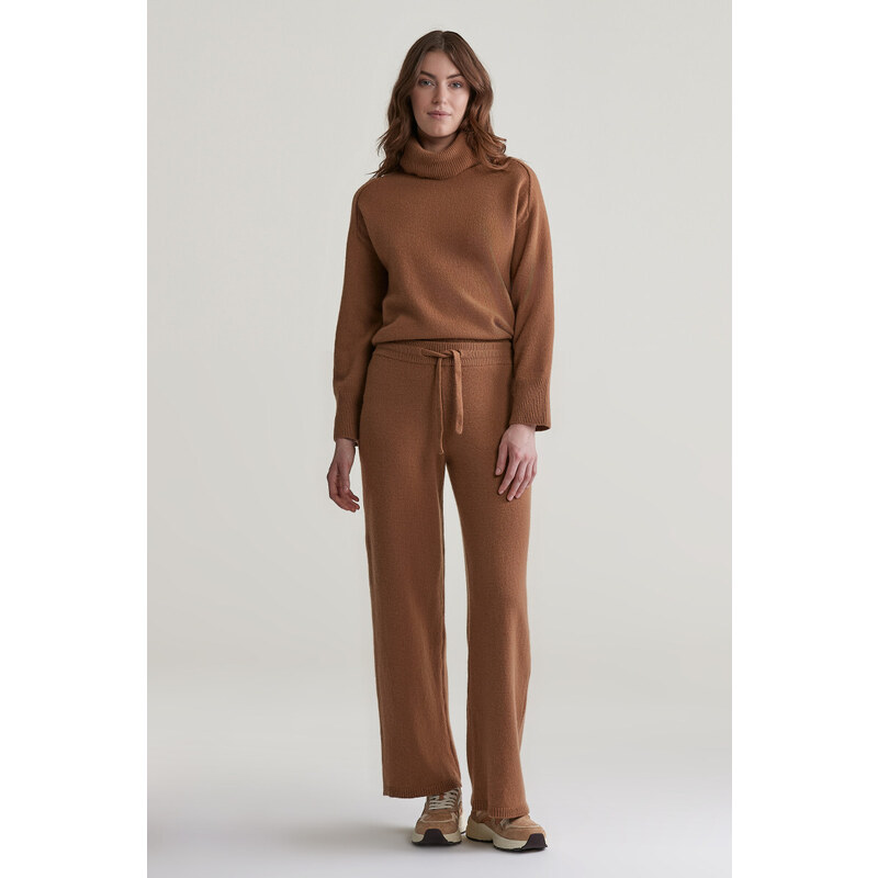 NOHAVICE GANT WOOL KNITTED PANTS CACAO 56361771