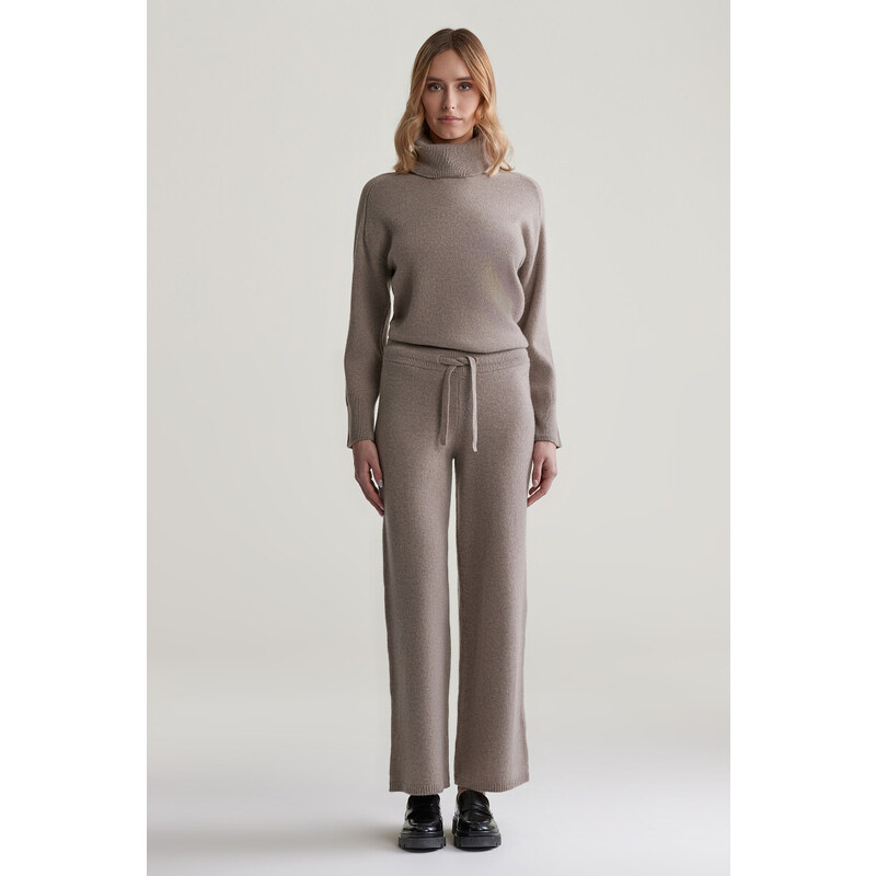 NOHAVICE GANT WOOL KNITTED PANTS WARM GREY 56361772