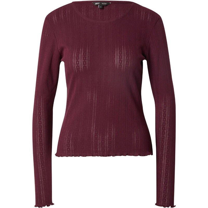 ONLY Tričko vínovo červená 57479601