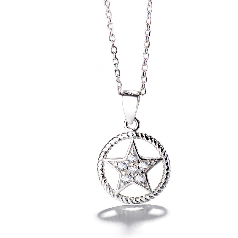 MAJYA Strieborný prívesok s retiazkou STAR 11051 64582041