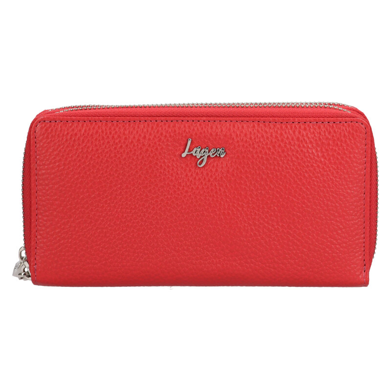 Dámska kožená peňaženka Lagen 50386 Magenta 56384827