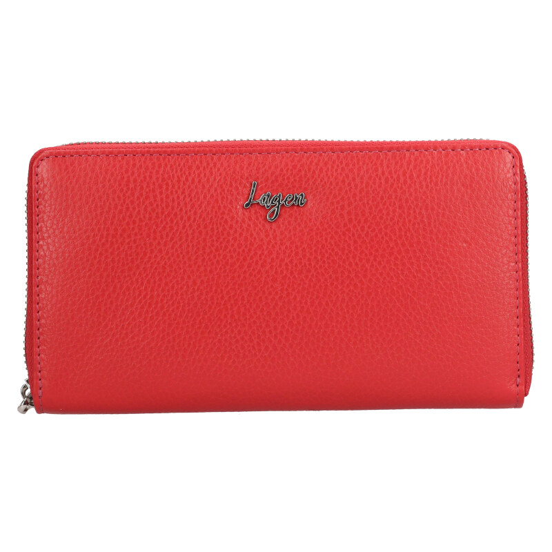 Lagen Dámska kožená peňaženka 250353 červená 61584673