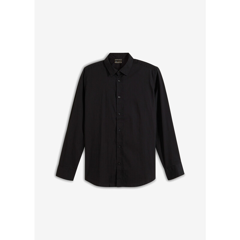bonprix Biznis košeľa so strečom, Slim Fit, farba čierna 44790512