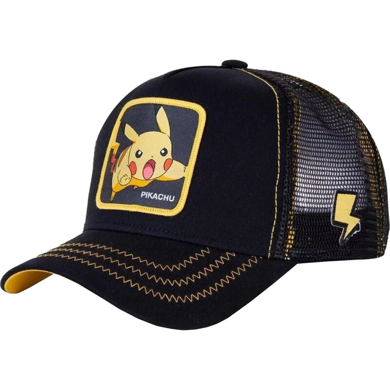 BASIC Čierna pánska šiltovka Capslab Freegun Pokemon Pikachu Cap CL 56403128