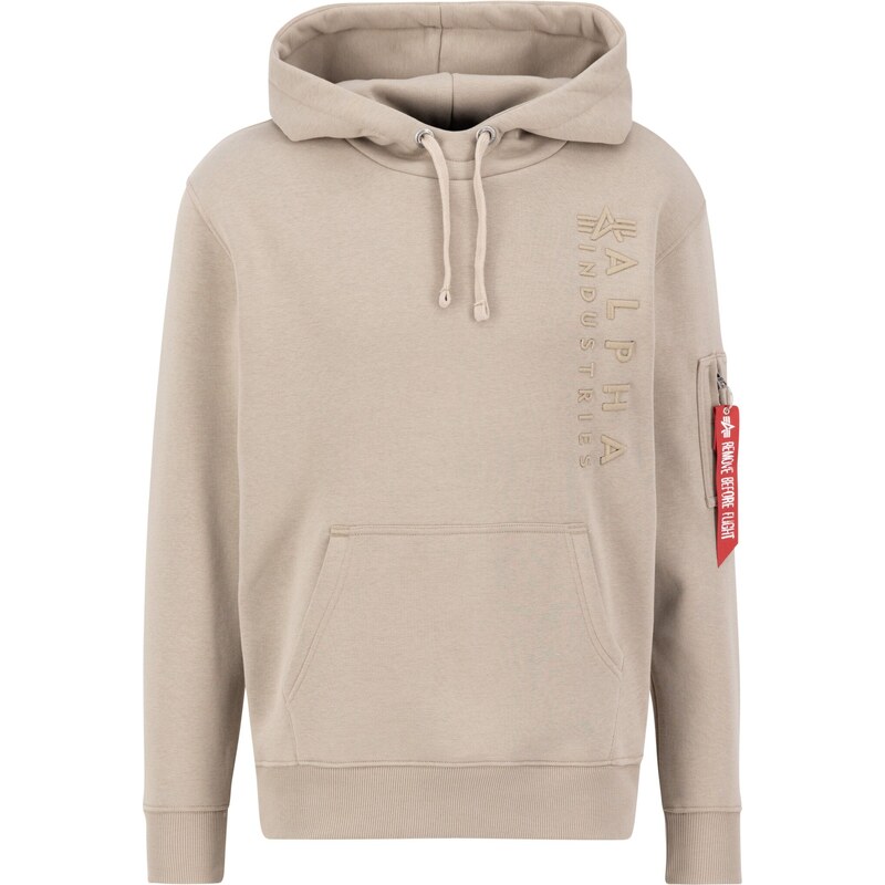 ALPHA INDUSTRIES Sveter piesková / červená 56407532