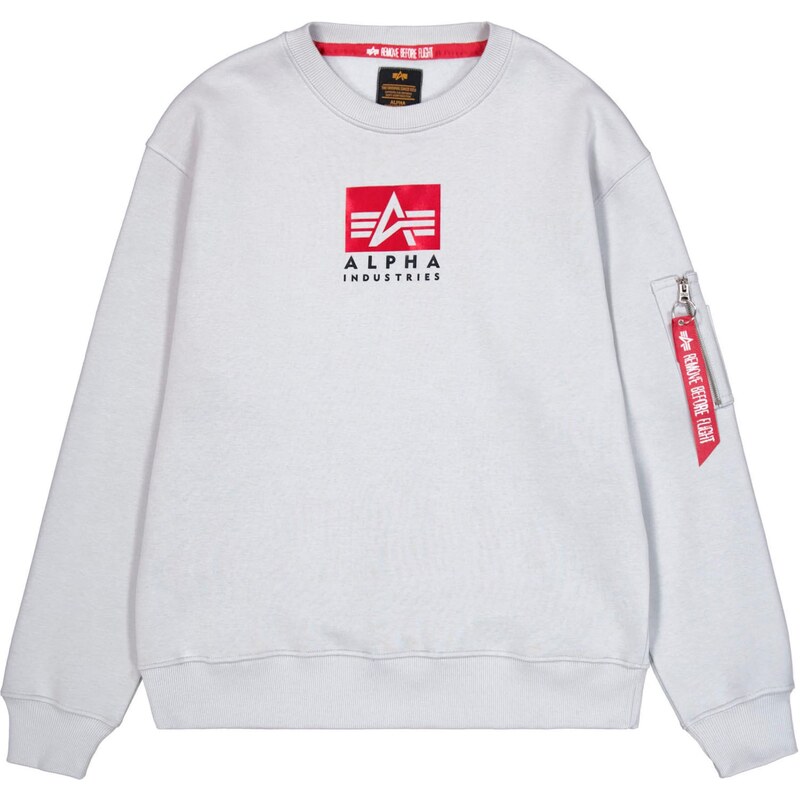 ALPHA INDUSTRIES Mikina svetlosivá / červená / čierna 56407795