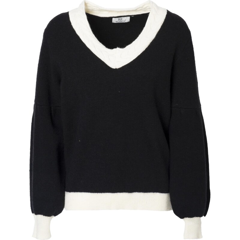 Influencer Sveter čierna / biela 56407763