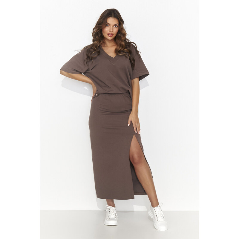 Numinou Dámska súprava s ceruzkovou sukňou NU468 | čokoládová NU468 56417570