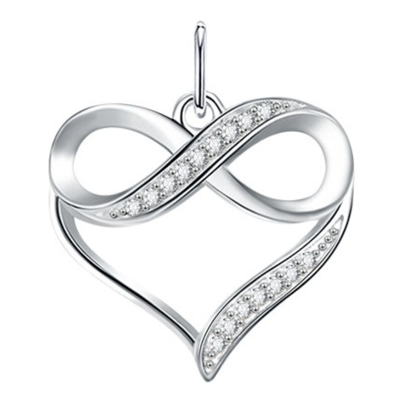 Olivie Strieborný prívesok SRDCE & NEKONEČNO 9031 56422755