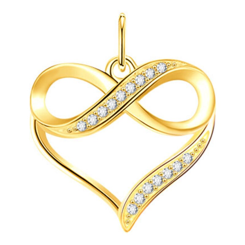 Olivie Strieborný prívesok SRDCE & NEKONEČNO GOLD 9032 56422756