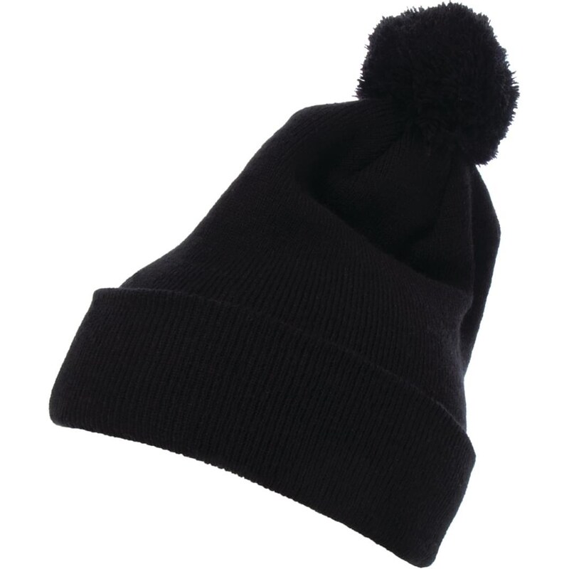 Flexfit Pom Pom Knit hat with cuff black 56431920
