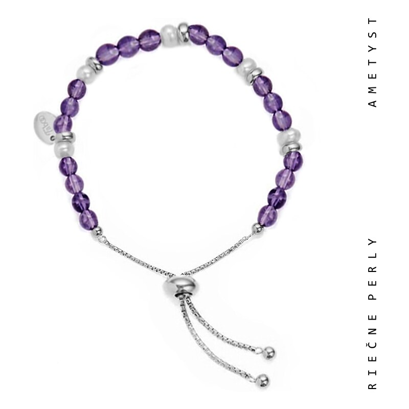 Taboo náramok Atlantis, prírodné perly, ametyst tba130 56432000