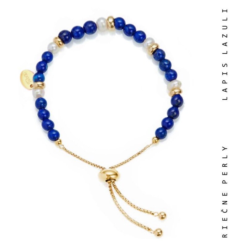 Taboo náramok Atlantis, prírodné perly, lapis lazuli tba128 56431998