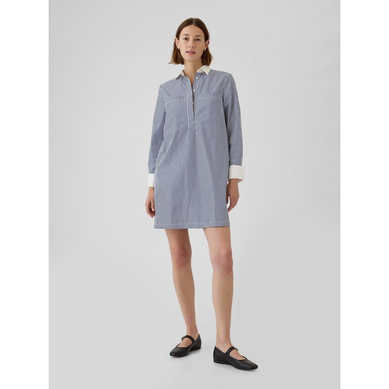 GAP Dámske Pruhované košeľové mini šaty 517756-00 66266719