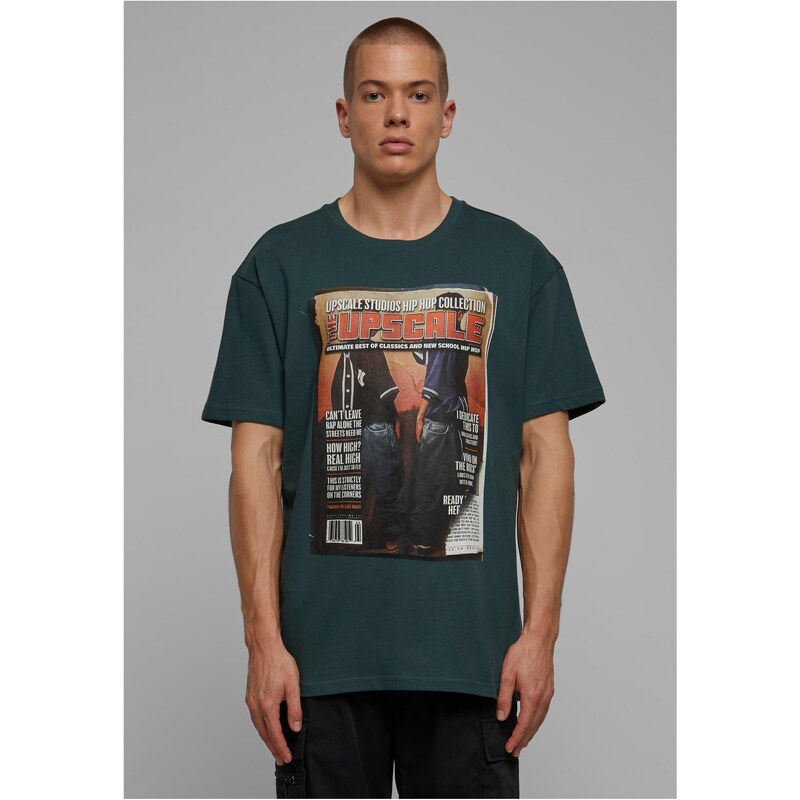Mister Tee Mens T-shirt oversize Upscale Magazine bottle green 56466349