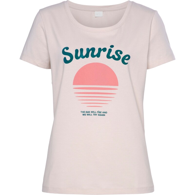 VIVANCE Tričko krémová / zelená / ružová 54337696