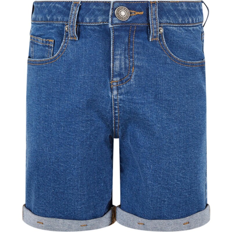 Urban Classics Girls Organic Stretch Denim Shorts with 5 Pockets Blue 56521500