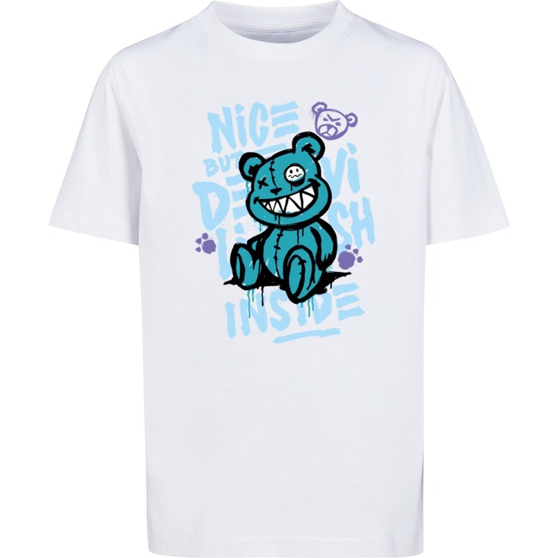 E-shop Mister Tee Childrens T-shirt Nice But Devilish white