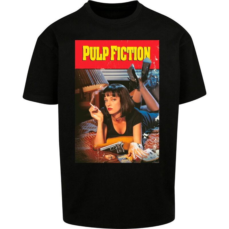 Merchcode Tričko Pulp Fiction Poster béžová / žltá / karmínovo červená 56573025