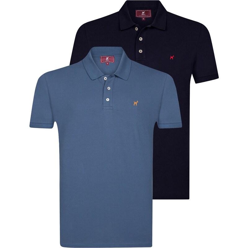 Williot Tričko tmavomodrá / modrosivá / svetlooranžová / svetločervená 62133418