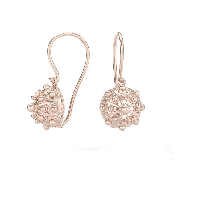 Dámske náušnice - ružové zlato 23217/R 37710845