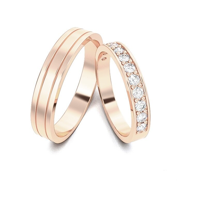 Svadobné obrúčky z ružového zlata 2014100/RX 53462110