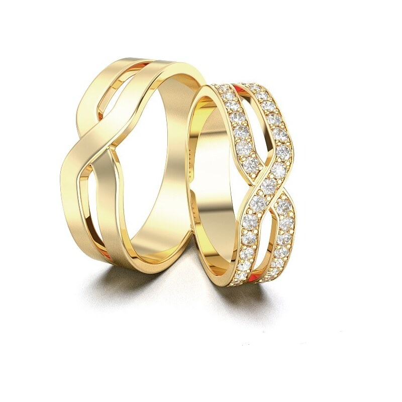 Svadobné obrúčky - žlté zlato 2014115/ZX 53462129
