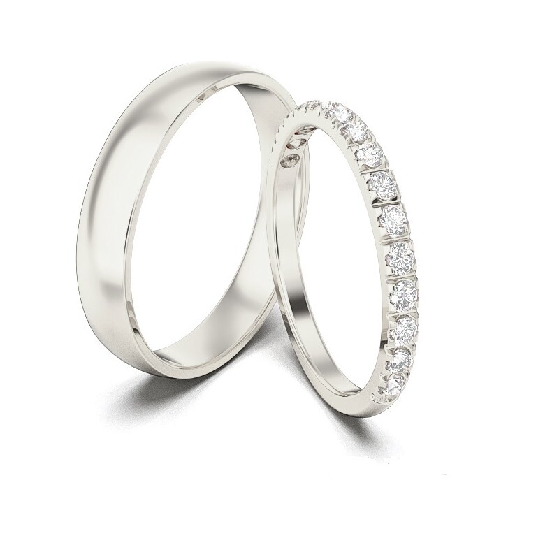 Svadobné obrúčky z bieleho zlata 2014099/BX 53462107