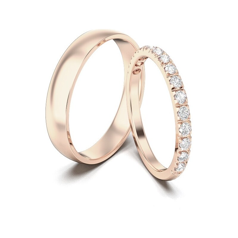 Svadobné obrúčky z ružového zlata 2014099/RX 53462108