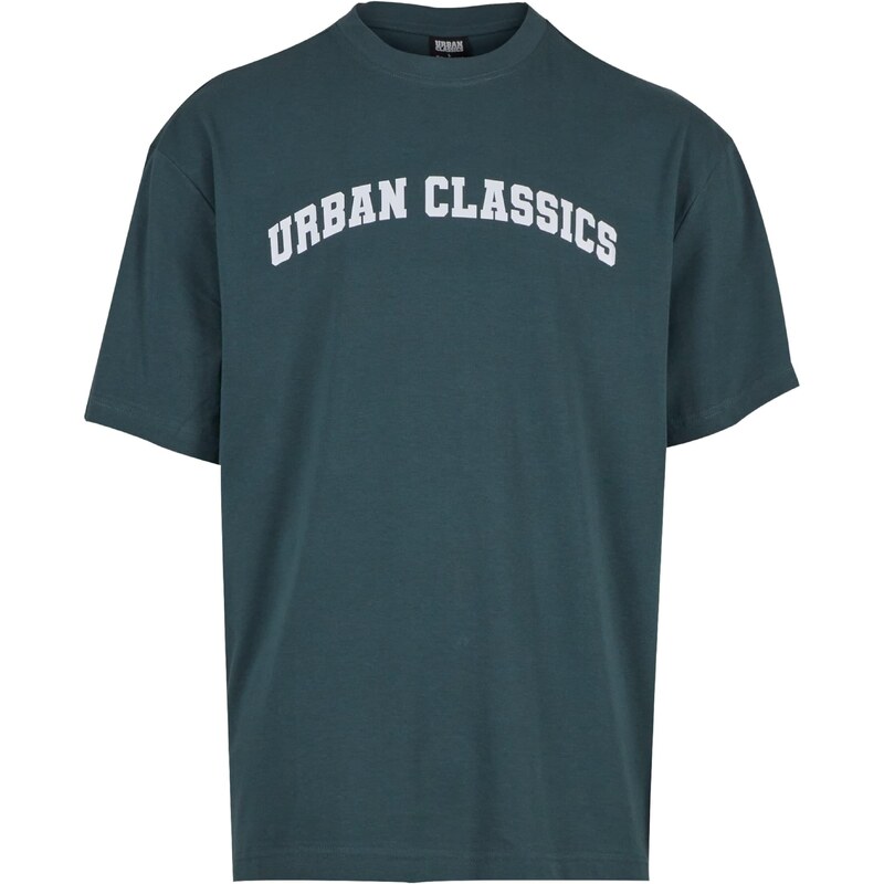 Urban Classics Tričko tmavozelená / biela 56573755