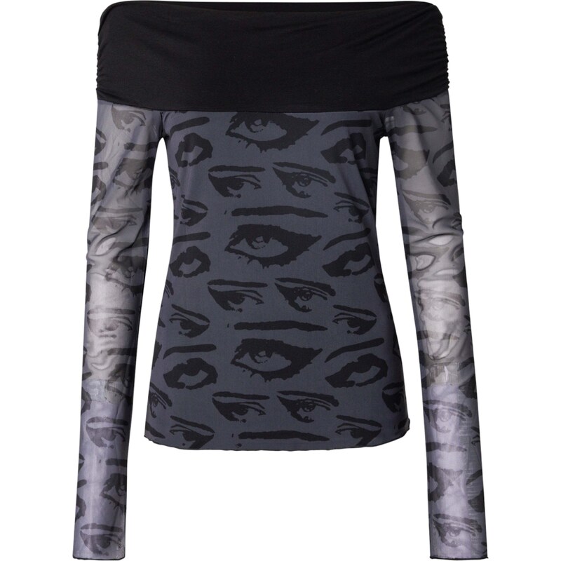 SHYX Blúzka sivá / čierna 58422724