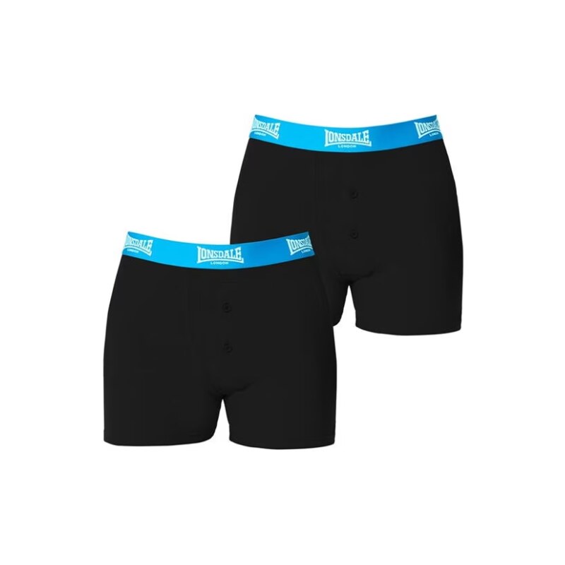 Prémiové Pánske Boxerky Lonsdale 2ks čierno modré Čierna/Modrá 3XL 46363514