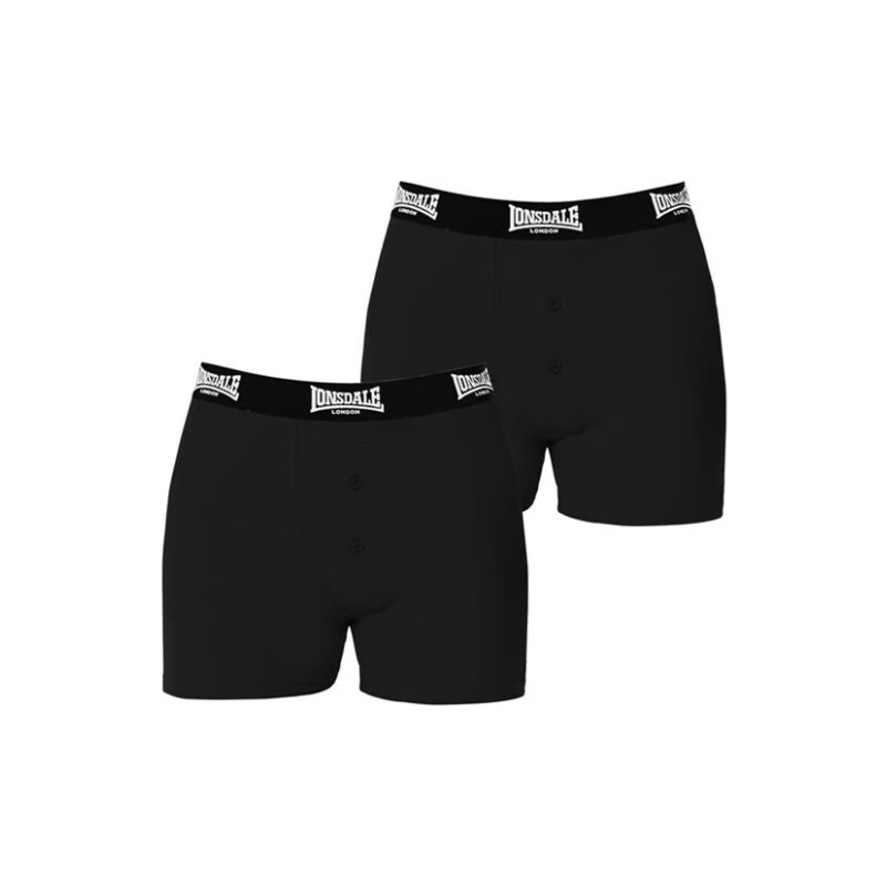 Prémiové Pánske Boxerky Lonsdale 2ks čierne Čierna M 46363515