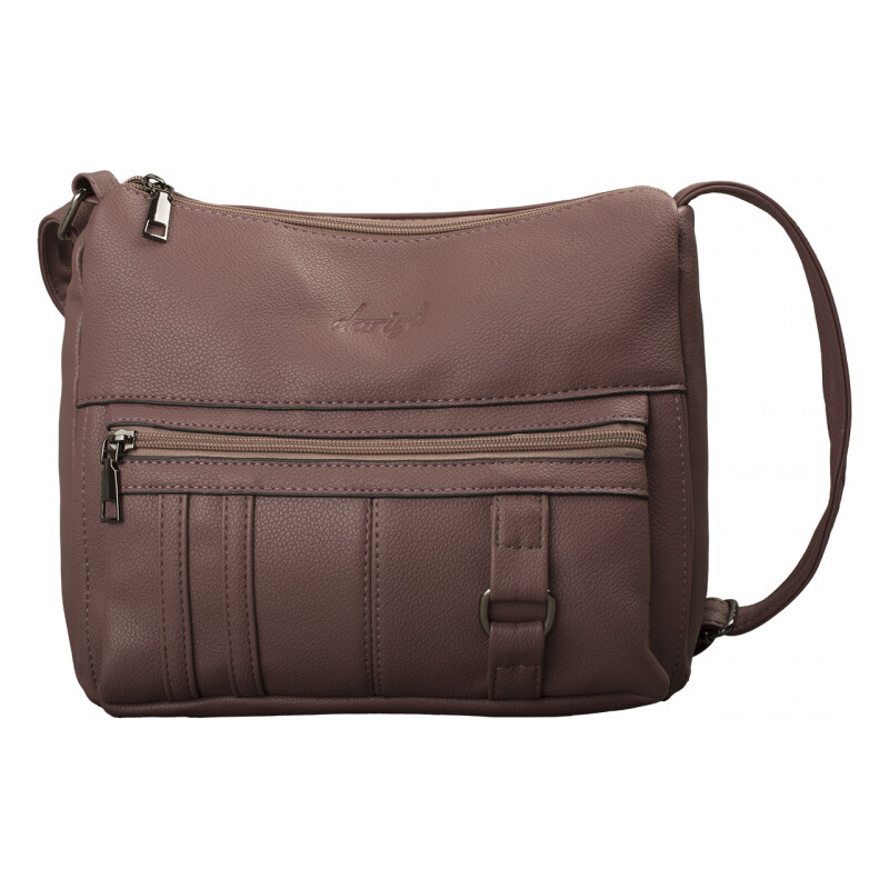 Malá Taška cez rameno s predným vreckom dariya 25x21x16cm staro ružová 56580843