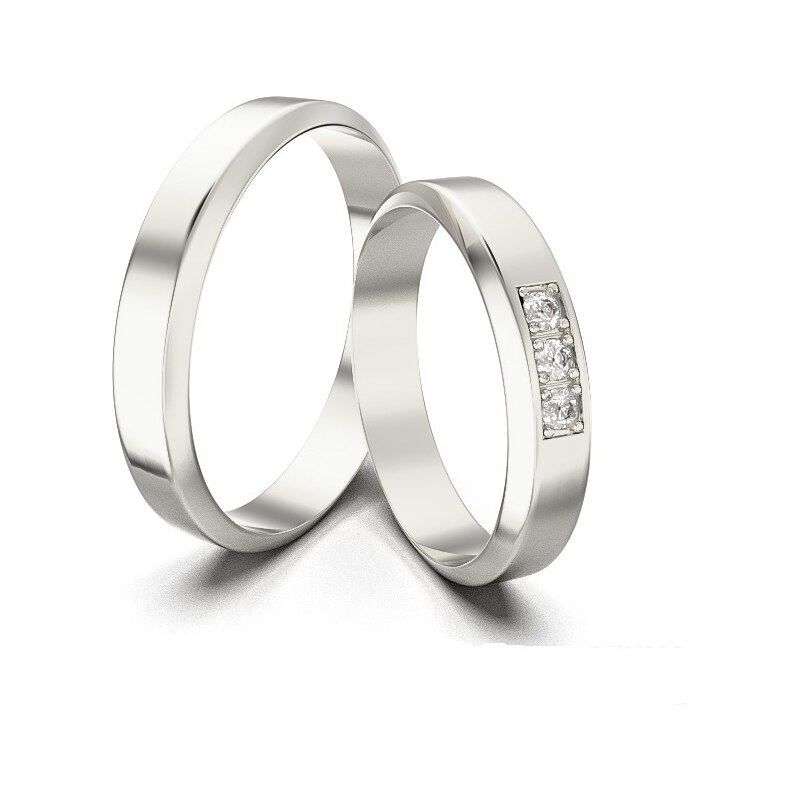 Obrúčky z bieleho zlata 2014065/B 53462086