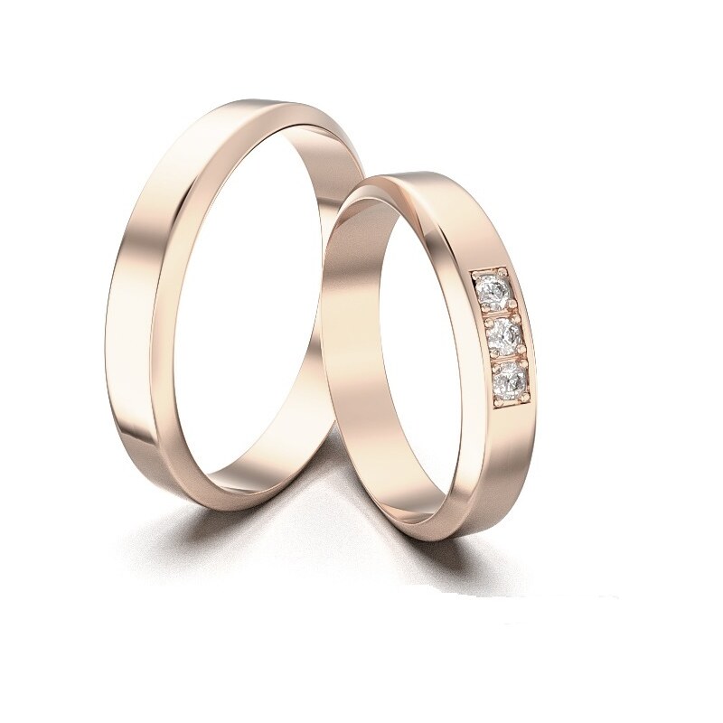 Obrúčky z ružového zlata 2014065/R 53462087