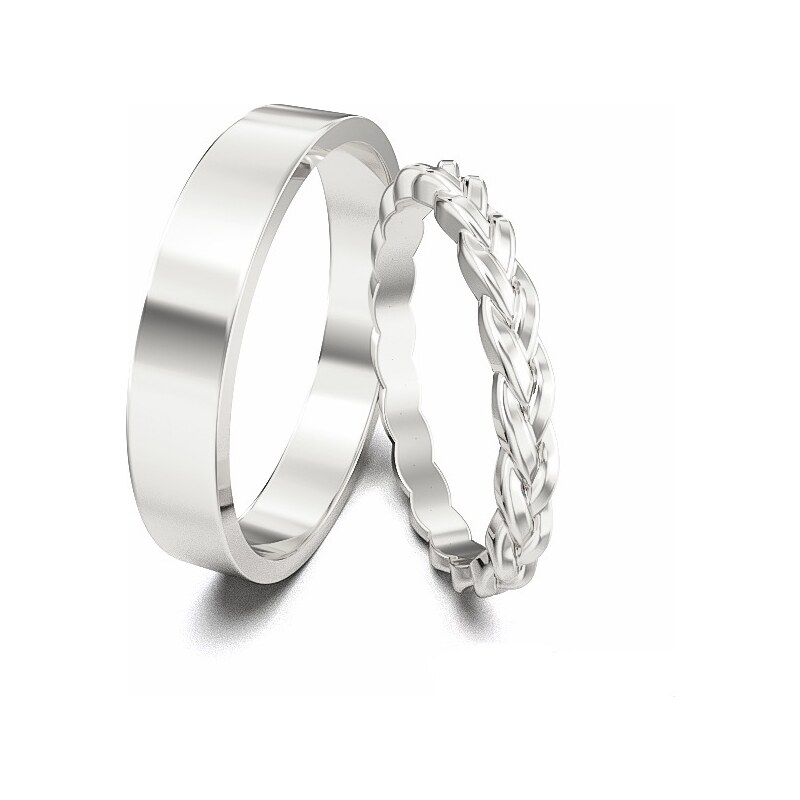 Obrúčky z bieleho zlata 2014041/B 53462088