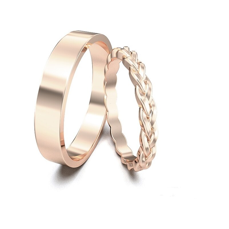 Obrúčky z ružového zlata 2014041/R 53462089