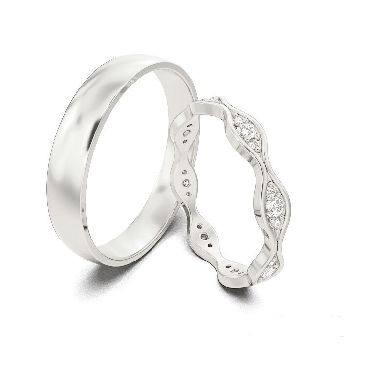 Obrúčky z bieleho zlata 2014114/BX 53462124