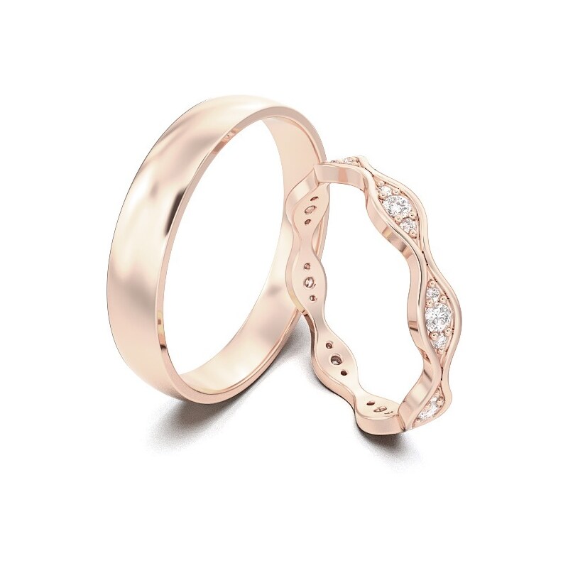 Obrúčky z ružového zlata 2014114/RX 53462125