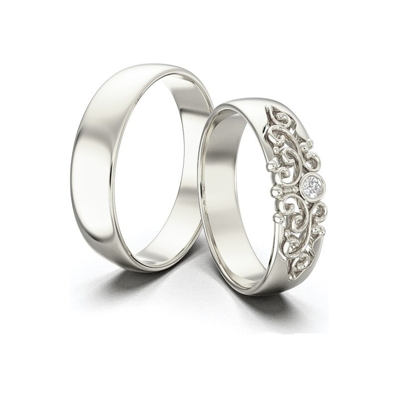 Svadobné obrúčky - biele zlato 2014085/BX 53462094