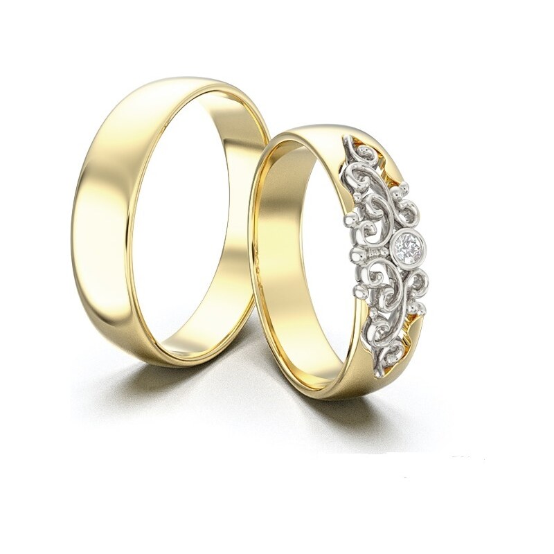 Svadobné obrúčky - žlté a biele zlato 2014085/ZBX 53462099