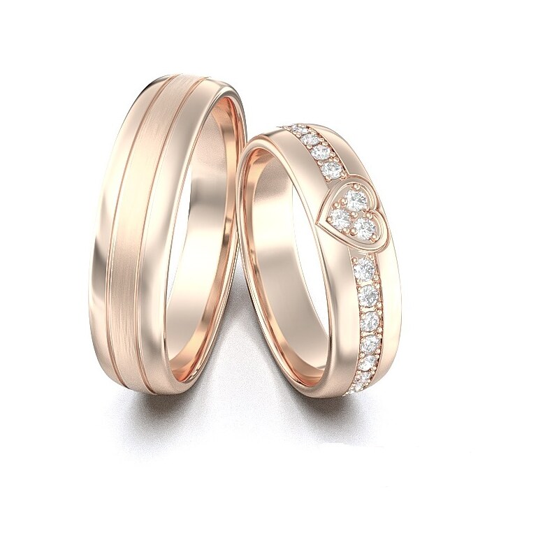 Svadobné obrúčky z ružového zlata 2014101/RX 53462113