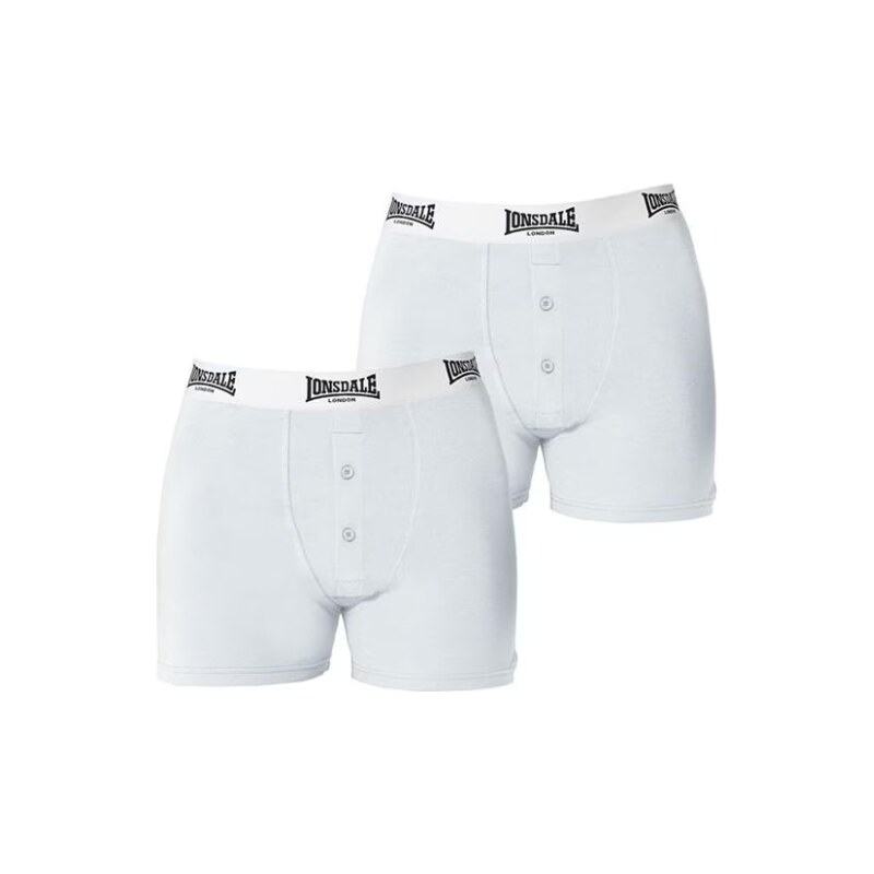 Prémiové Pánske Boxerky Lonsdale 2ks biele Biela L 56585283