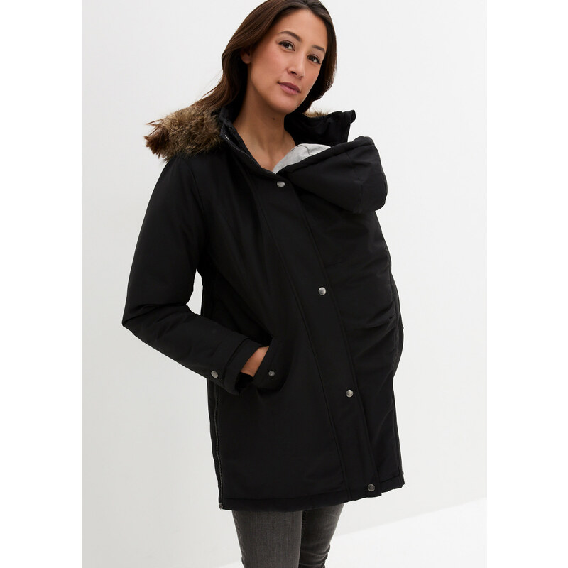 bonprix Funkčná materská bunda/na nosenie detí, 3v1, farba čierna 44733908