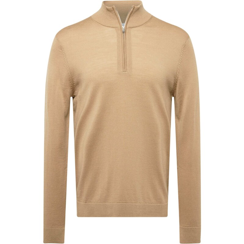 SELECTED Sveter SLHTray svetlohnedá 56606207