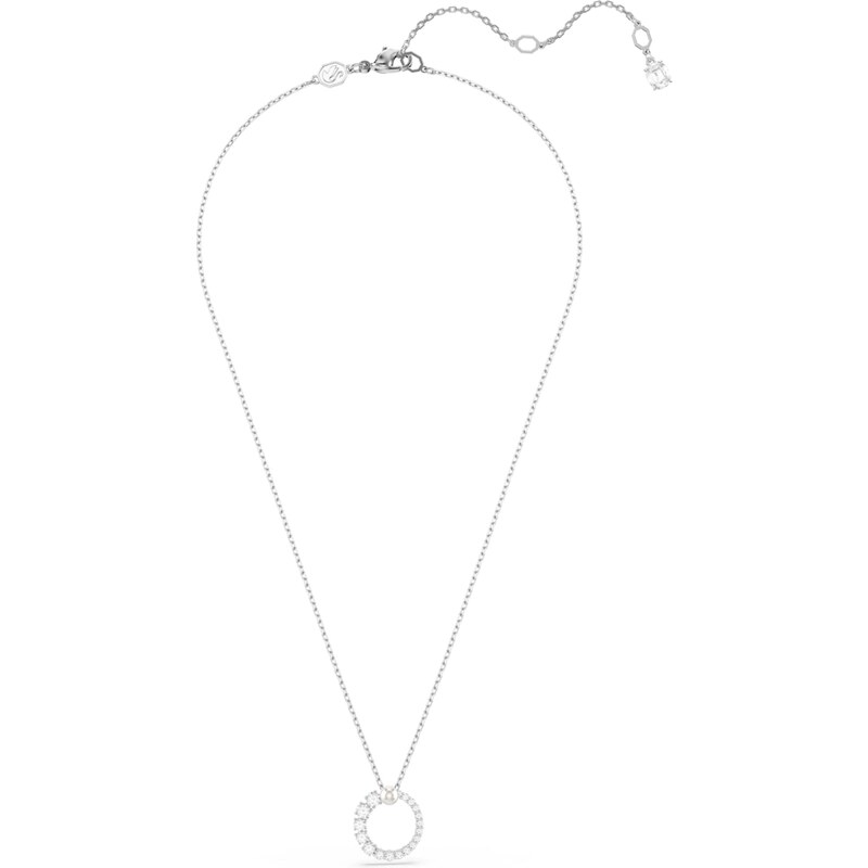 Swarovski Retiazka Matrix strieborná / perlovo biela 56606624