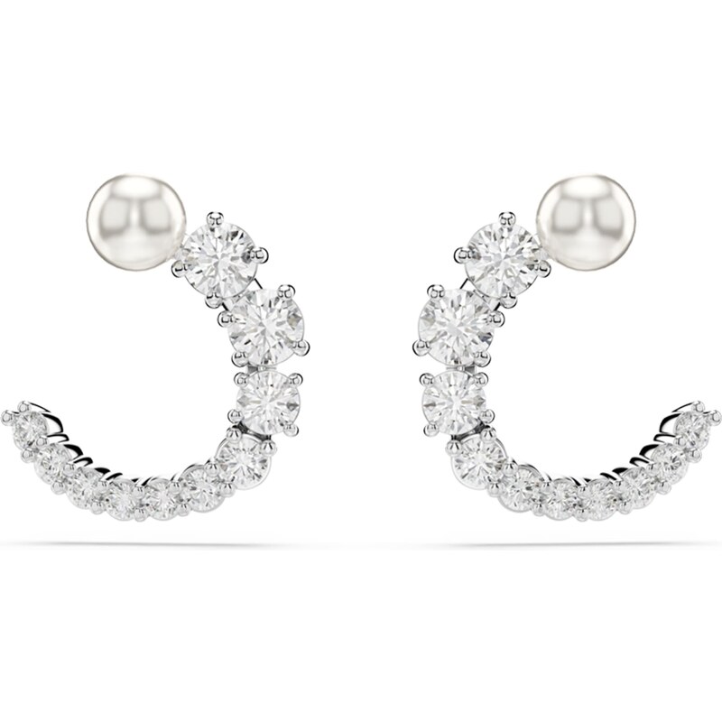 Swarovski Náušnice Matrix strieborná / biela 56606634