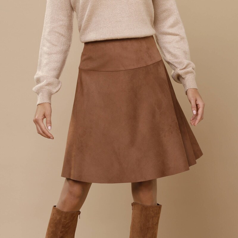 Rozšírená sukňa karamelová 038 Blancheporte 56607770