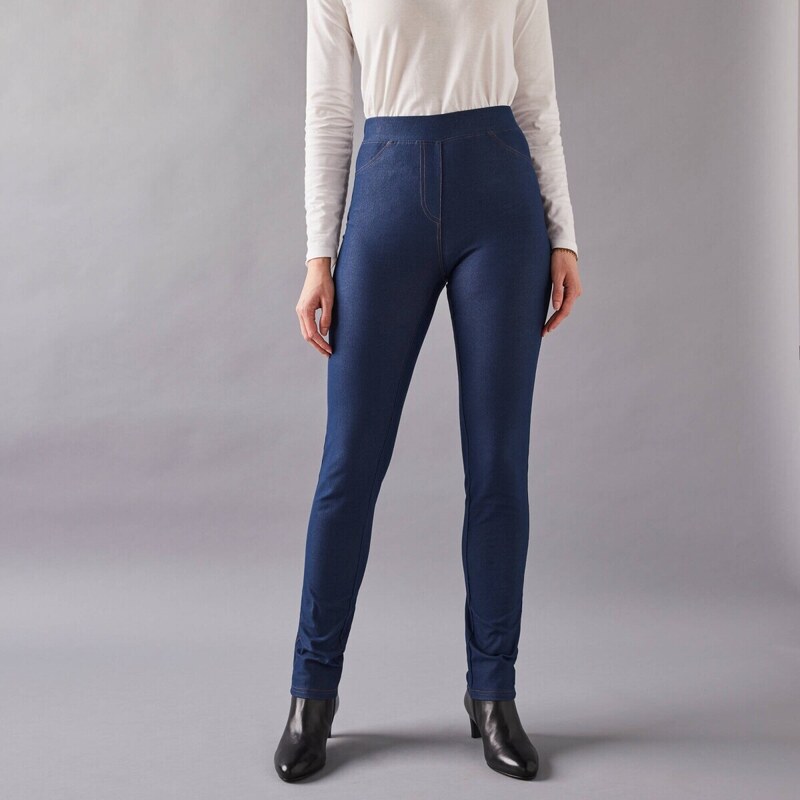 Rovné denimové džegíny tmavomodrá 052 Blancheporte 56607831